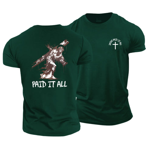 Men's Jesus Paid It All Cotton T-Shirt